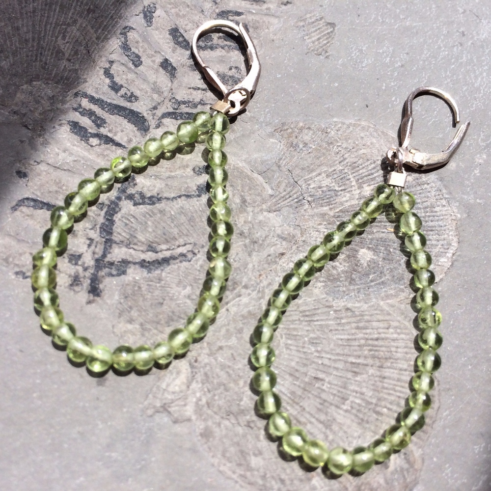 Peridot Beaded Dangle Earrings